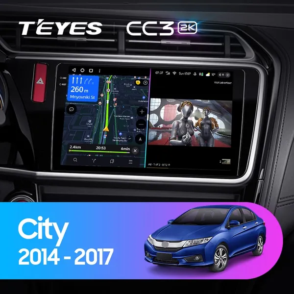 Штатная магнитола Teyes CC3 2k 3+32 Gb Honda City 2014-2017 (A)
