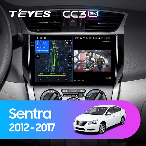 Штатная магнитола Teyes CC3 2k 3+32 Gb Nissan Sentra B17 2012-2017