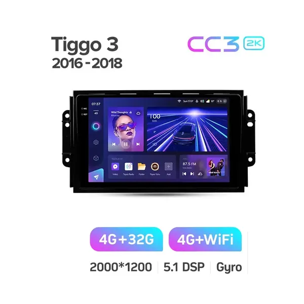 Штатная магнитола Teyes CC3 2k 4+32 Gb Chery Tiggo 3 2016-2018 5