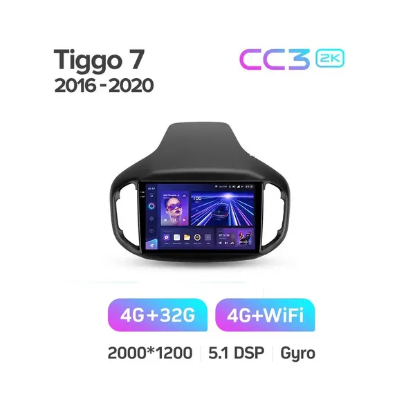 Штатна магнітола Teyes CC3 2k 4+32 Gb Chery Tiggo 7 1 2016-2020 10" 7