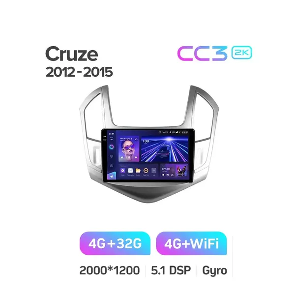Штатная магнитола Teyes CC3 2k 4+32 Gb Chevrolet Cruze J300 J308 2012-2015 6