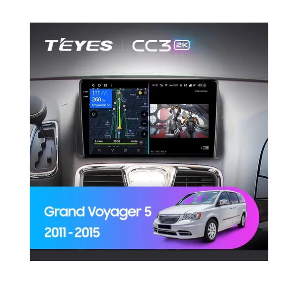 Штатна магнітола Teyes CC3 2k 4+32 Gb Chrysler Grand Voyager 5 2011-2015