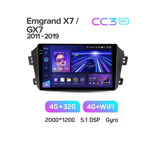Штатна магнітола Teyes CC3 2k 4+32 Gb Geely Emgrand X7 1 GX7 EX7 2011-2019 5