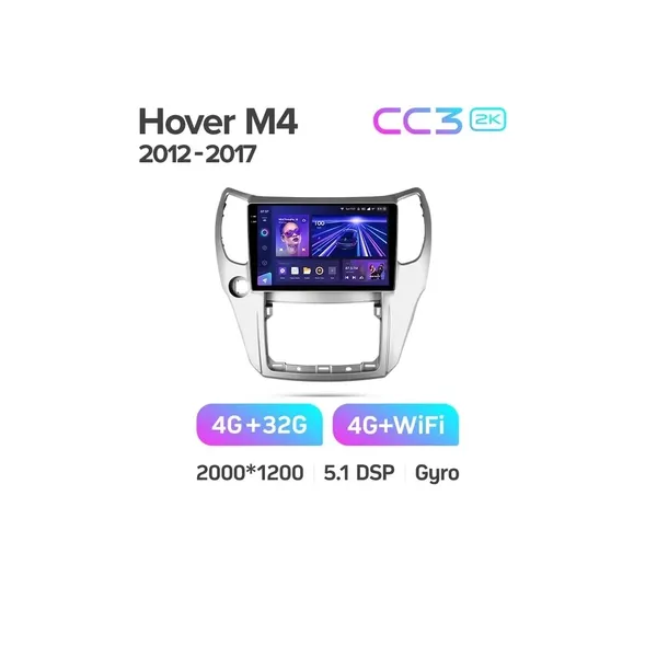 Штатна магнітола Teyes CC3 2k 4+32 Gb Great Wall Hover M4 1 2012-2017 10" 3