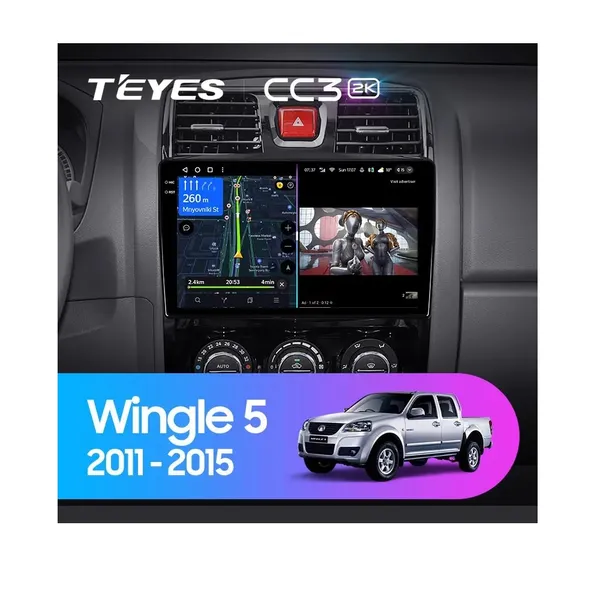 Штатна магнітола Teyes CC3 2k 4+32 Gb Great Wall Wingle 5 2011-2015 10"