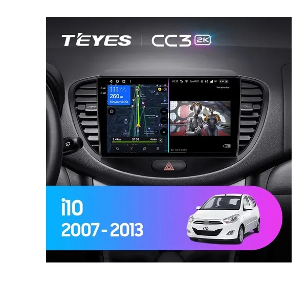 Штатна магнітола Teyes CC3 2k 4+32 Gb Hyundai i10 2007-2013