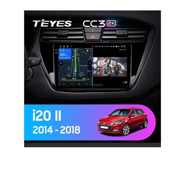 Штатна магнітола Teyes CC3 2k 4+32 Gb Hyundai i20 2 GB 2014-2018 (L1)