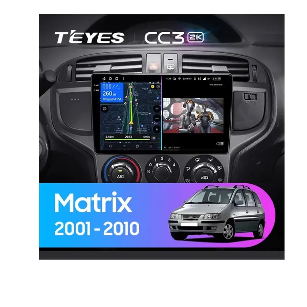 Штатна магнітола Teyes CC3 2k 4+32 Gb Hyundai Matrix 2001-2010