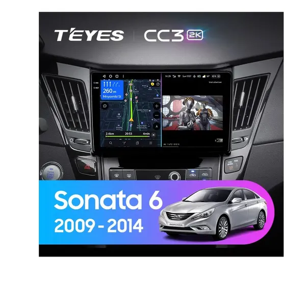 Штатна магнітола Teyes CC3 2k 4+32 Gb Hyundai Sonata 6 YF 2009-2014 (A)