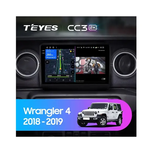 Штатная магнитола Teyes CC3 2k 4+32 Gb Jeep Wrangler 4 JL 2018-2019