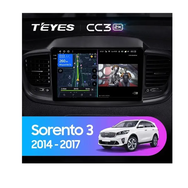 Штатна магнітола Teyes CC3 2k 4+32 Gb Kia Sorento 3 2014-2017 (A) 10"