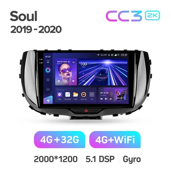 Штатна магнітола Teyes CC3 2k 4+32 Gb Kia Soul SK3 2019-2020 6