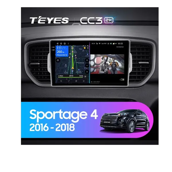 Штатна магнітола Teyes CC3 2k 4+32 Gb Kia Sportage 4 QL (KX5) 2016-2018 (B)