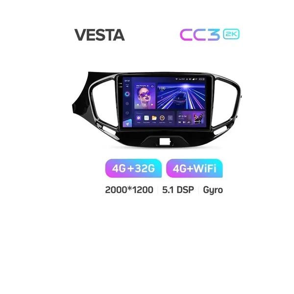 Штатна магнітола Teyes CC3 2k 4+32 Gb LADA Vesta Cross Sport 2015-2019 3