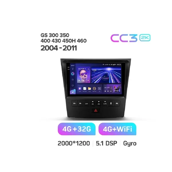 Штатна магнітола Teyes CC3 2k 4+32 Gb Lexus GS 3 300 350 400 430 450H 460 2004-2011 6