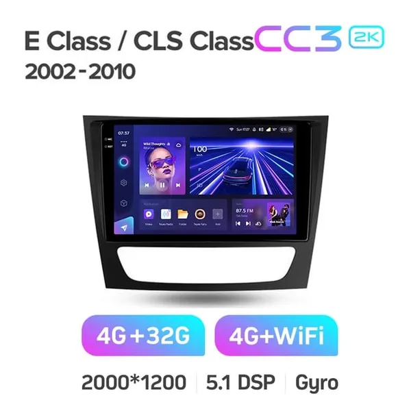 Штатная магнитола Teyes CC3 2k 4+32 Gb Mercedes-Benz E-Class S211 W211, CLS-Class C219 2002-2010 3