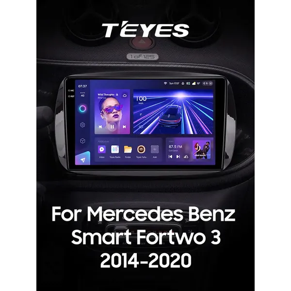 Штатна магнітола Teyes CC3 2k 4+32 Gb Mercedes-Benz Smart Fortwo 3 C453 A453 W453 2014-2020 7