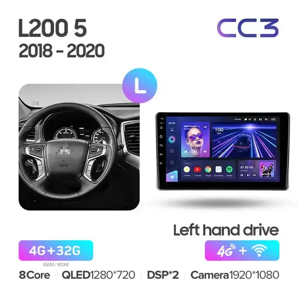 Штатнаяя магнитола Teyes CC3 2k 4+32 Gb Mitsubishi L200 5 2018-2020 (F1) 5