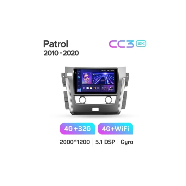 Штатна магнітола Teyes CC3 2k 4+32 Gb Nissan Patrol Y62 2010-2020 10" 5
