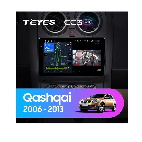 Штатна магнітола Teyes CC3 2k 4+32 Gb Nissan Qashqai 1 J10 2006-2013