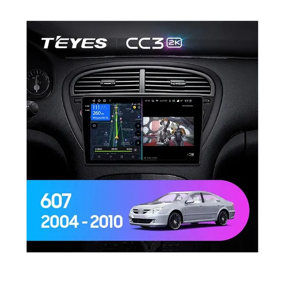 Штатная магнитола Teyes CC3 2k 4+32 Gb Peugeot 607 2004-2010