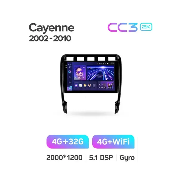 Штатна магнітола Teyes CC3 2k 4+32 Gb Porsche Cayenne 1 9PA 2002-2010 6