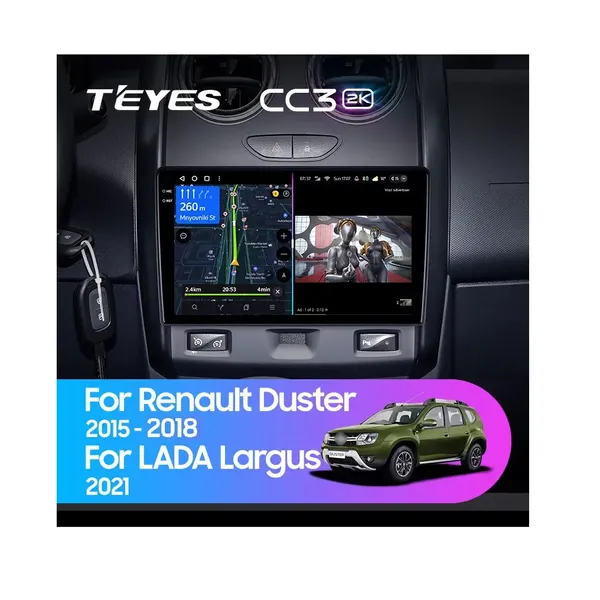 Штатная магнитола Teyes CC3 2k 4+32 Gb Renault Duster 2015-2018