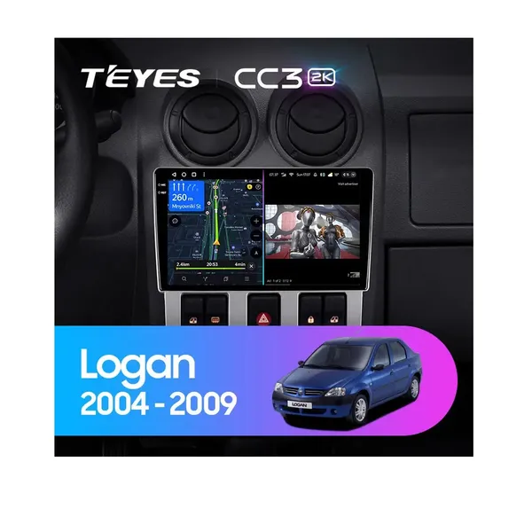 Штатна магнітола Teyes CC3 2k 4+32 Gb Renault Logan 1 2004-2009