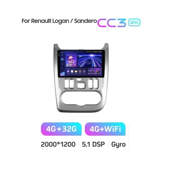 Штатная магнитола Teyes CC3 2k 4+32 Gb Renault Logan 1 Sandero Lada Lergus largus Dacia 2010-2015 6