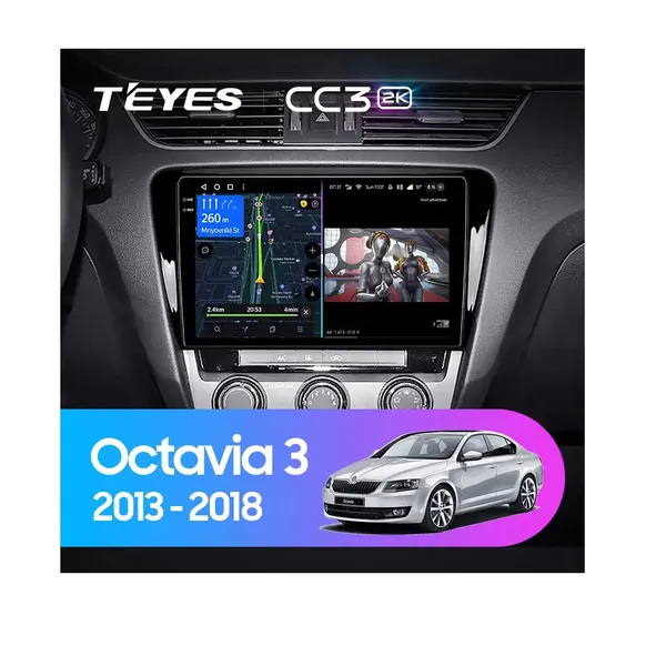 Штатна магнітола Teyes CC3 2k 4+32 Gb Skoda Octavia 3 A7 2013-2018 (B) 10"
