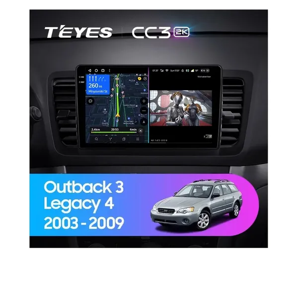 Штатная магнитола Teyes CC3 2k 4+32 Gb Subaru Outback 3, Legacy 4 2003-2009