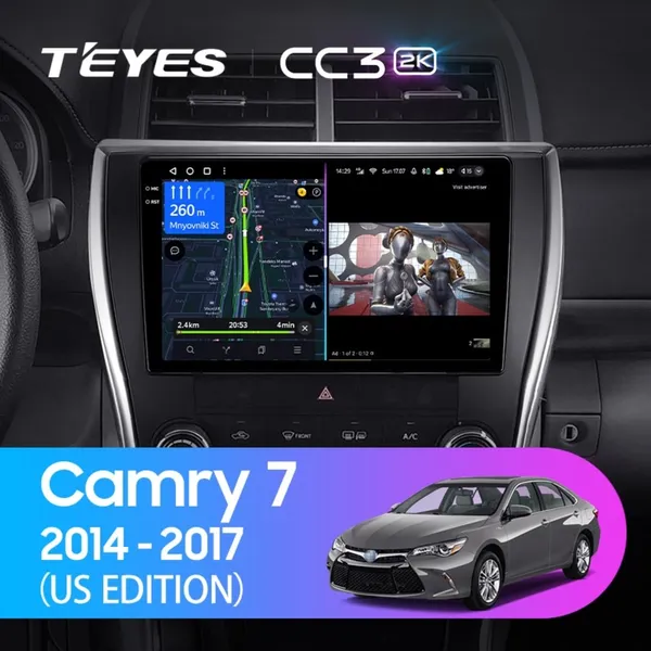 Штатна магнітола Teyes CC3 2k 4+32 Gb Toyota Camry 7 XV 50 55 (US EDITION) 2014-2017 10"