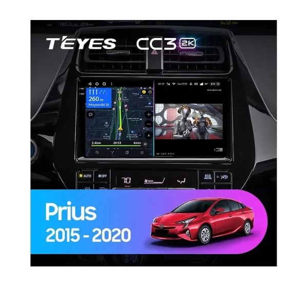 Штатная магнитола Teyes CC3 2k 4+32 Gb Toyota Prius XW50 2015-2020
