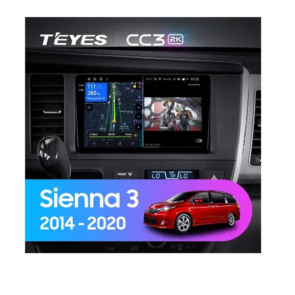 Штатна магнітола Teyes CC3 2k 4+32 Gb Toyota Sienna 3 XL30 2014-2020