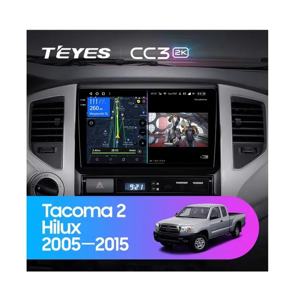 Штатна магнітола Teyes CC3 2k 4+32 Gb Toyota Tacoma 2 N200, Hilux 2005-2015