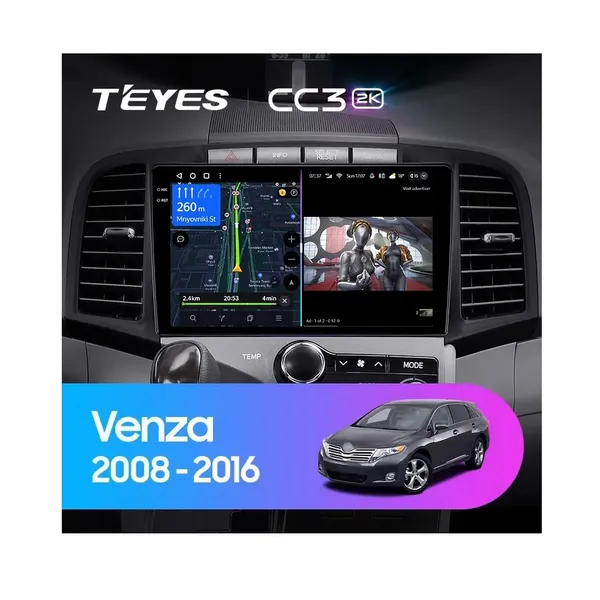 Штатная магнитола Teyes CC3 2k 4+32 Gb Toyota Venza 2008-2016