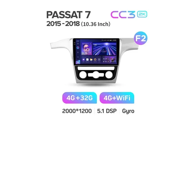 Штатная магнитола Teyes CC3 2k 4+32 Gb Volkswagen Passat 7 B7 NMS 2015-2018 (F2) 4