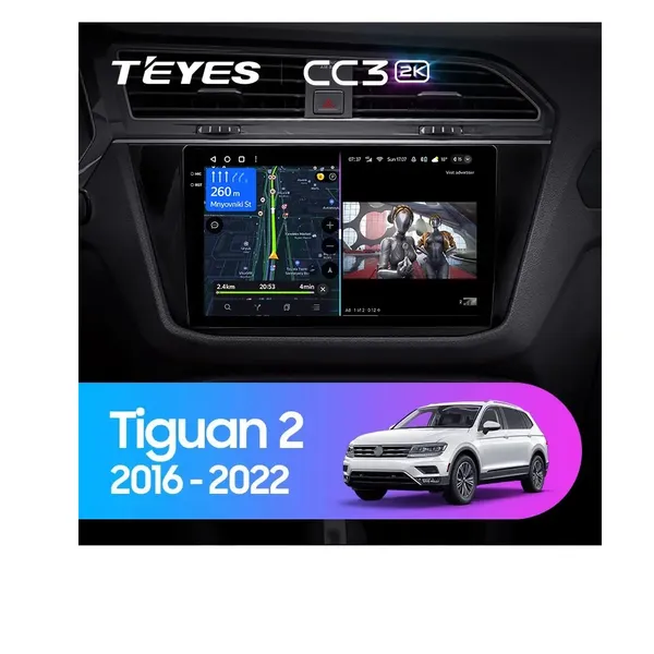 Штатная магнитола Teyes CC3 2k 4+32 Gb Volkswagen Tiguan 2 Mk 2016-2022 (B)