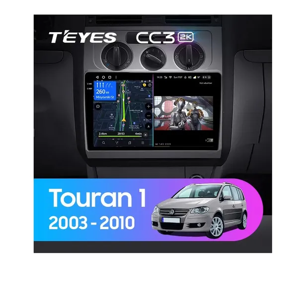 Штатна магнітола Teyes CC3 2k 4+32 Gb Volkswagen Touran 1 2003-2010 (A) 10"