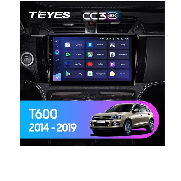 Штатна магнітола Teyes CC3 2k 4+32 Gb Zotye T600 2014-2019 10"