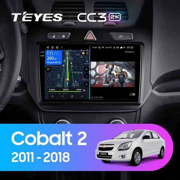 Штатна магнітола Teyes CC3 2k 4+64 Gb Chevrolet Cobalt 2 2011-2018