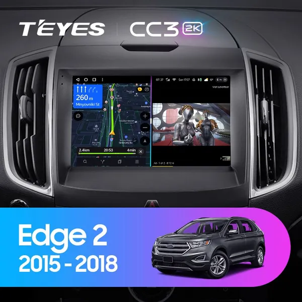 Штатная магнитола Teyes CC3 2k 4+64 Gb Ford Edge 2 2015-2018 (F1)