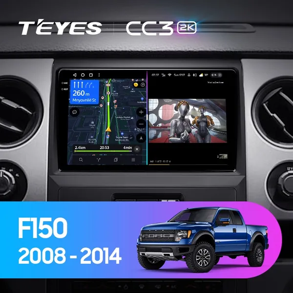 Штатная магнитола Teyes CC3 2k 4+64 Gb Ford F150 P415 Raptor 2008-2014 (A)