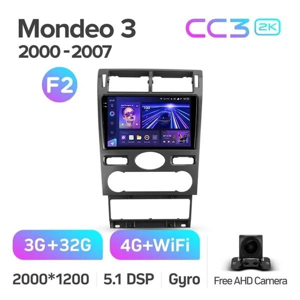 Штатна магнітола Teyes CC3 2k 4+64 Gb Ford Mondeo 3 2000-2007 (F2) 2