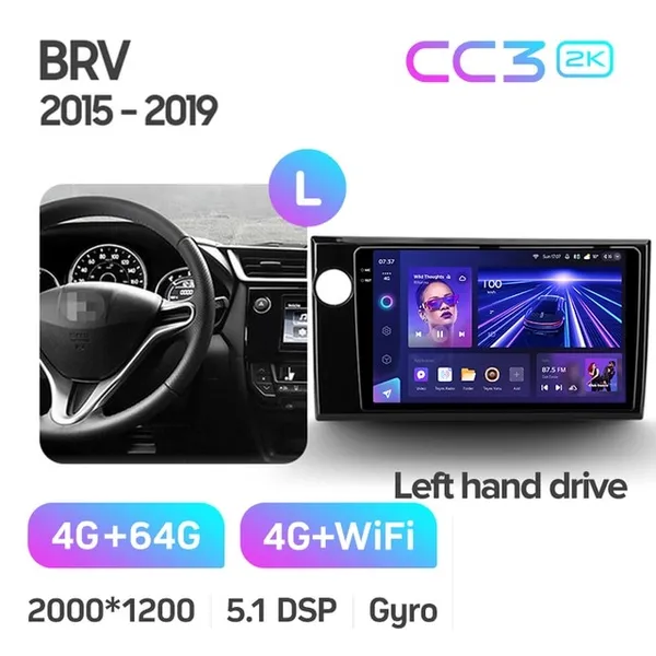 Штатна магнітола Teyes CC3 2k 4+64 Gb Honda BR-V 2015-2019 2