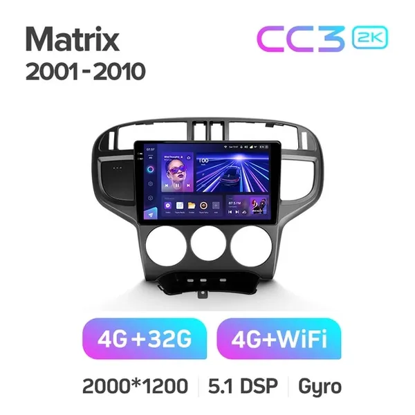 Штатна магнітола Teyes CC3 2k 4+64 Gb Hyundai Matrix 2001-2010 2