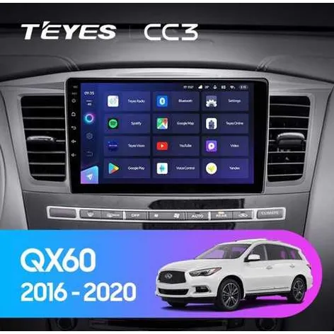Штатная магнитола Teyes CC3 2k 4+64 Gb Infiniti QX60 1 2016-2020