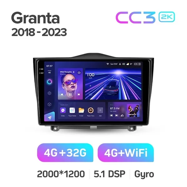 Штатна магнітола Teyes CC3 2k 4+64 Gb LADA Granta Cross 2018-2019 3