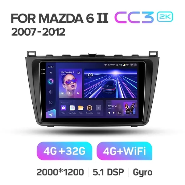Штатна магнітола Teyes CC3 2k 4+64 Gb Mazda 6 2 GH 2007-2012 4