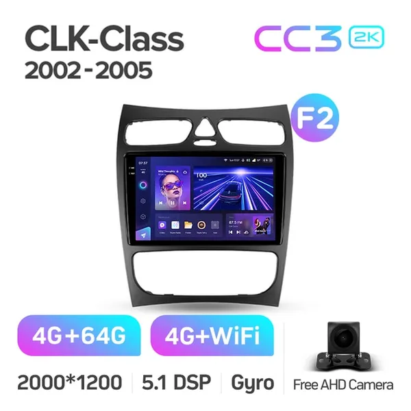 Штатна магнітола Teyes CC3 2k 4+64 Gb Mercedes-Benz C/CLK-Class S203 W203 W209 A209 2000-2005 3